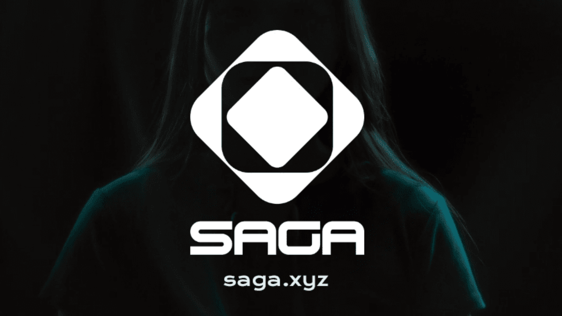 Logo saga with link saga.xyz